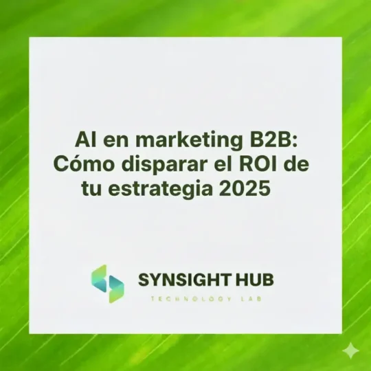 Dashboard de marketing B2B con gráficos de crecimiento y análisis predictivo potenciados por IA para 2025