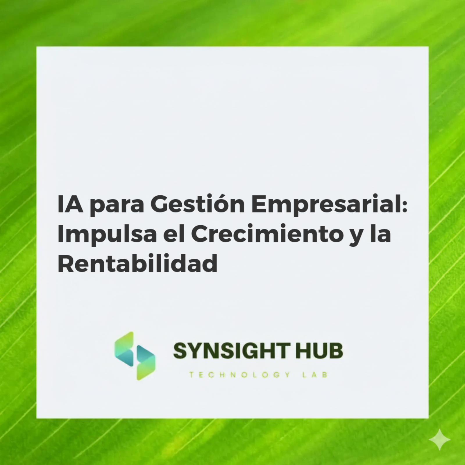 Representación de la IA integrándose en la gestión empresarial, mostrando crecimiento, eficiencia y rentabilidad a través de datos y tecnología.