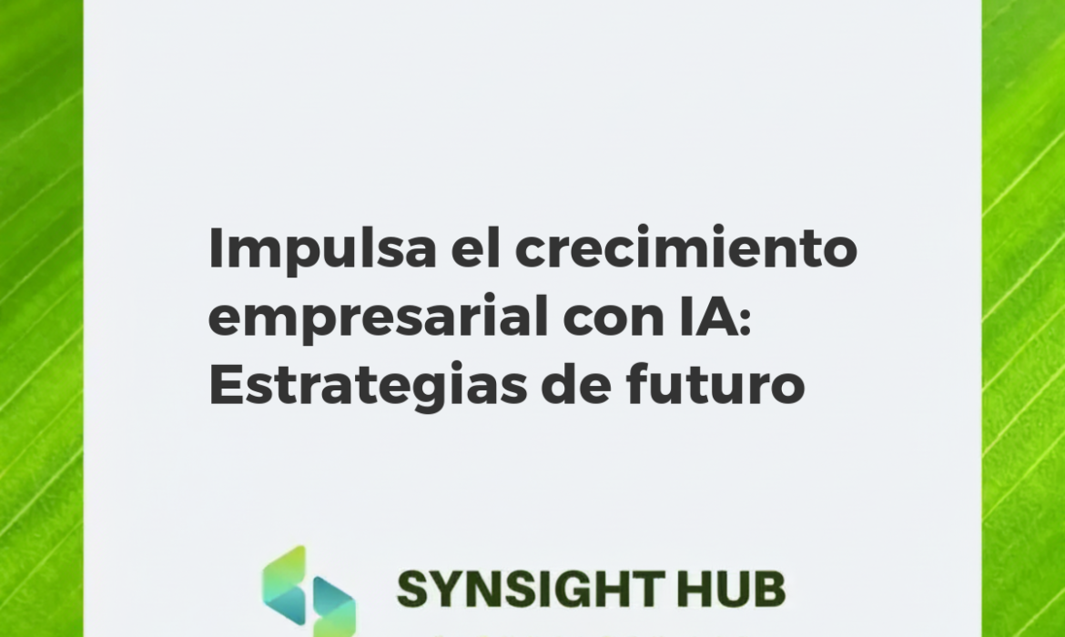 Representación abstracta de la IA impulsando el crecimiento empresarial, la innovación y la toma de decisiones estratégicas