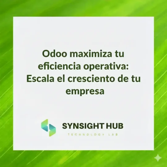 Equipo de empresa colaborando eficientemente con sistemas Odoo integrados para el crecimiento y la optimización de procesos de negocio.