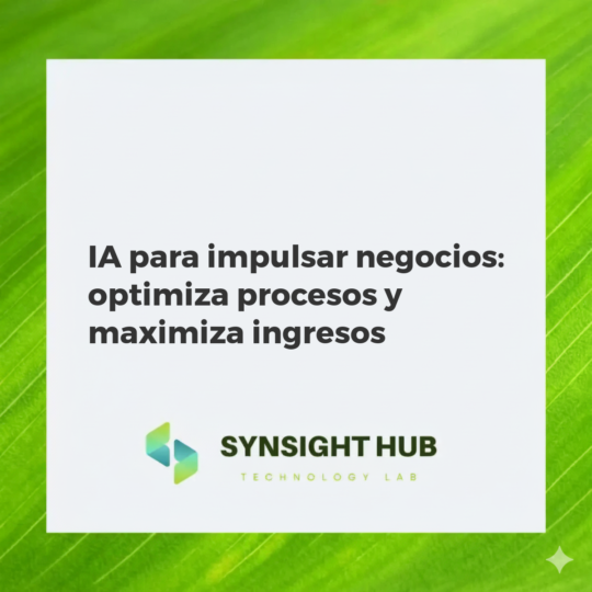 Inteligencia artificial optimizando procesos empresariales y generando crecimiento de ingresos en entorno B2B.