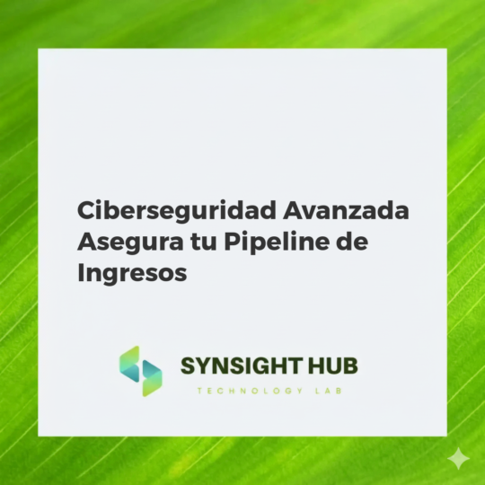 Escudo digital protegiendo un pipeline de ingresos, simbolizando ciberseguridad avanzada en entornos B2B.