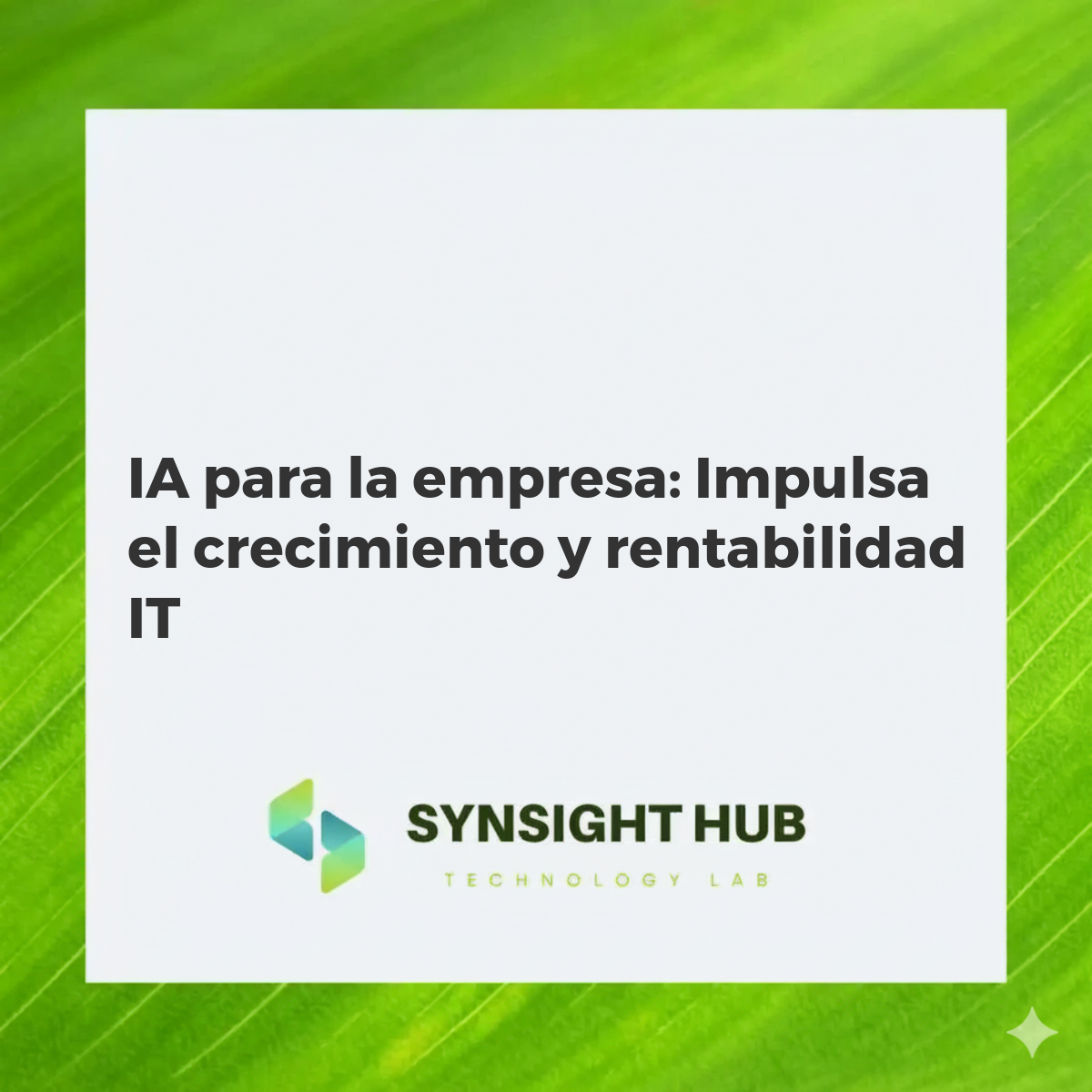 Representación visual de la IA integrada en la infraestructura IT de una empresa, mostrando crecimiento, eficiencia y datos inteligentes.