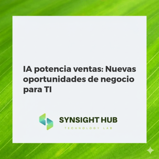 Representación visual de la IA impulsando ventas B2B, mostrando datos, gráficos y profesionales colaborando en un entorno tecnológico
