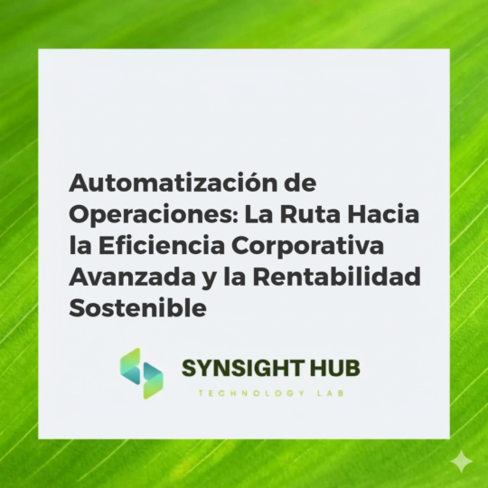 Representación visual de la automatización de operaciones empresariales con interconexiones de datos y sistemas en un entorno de nube