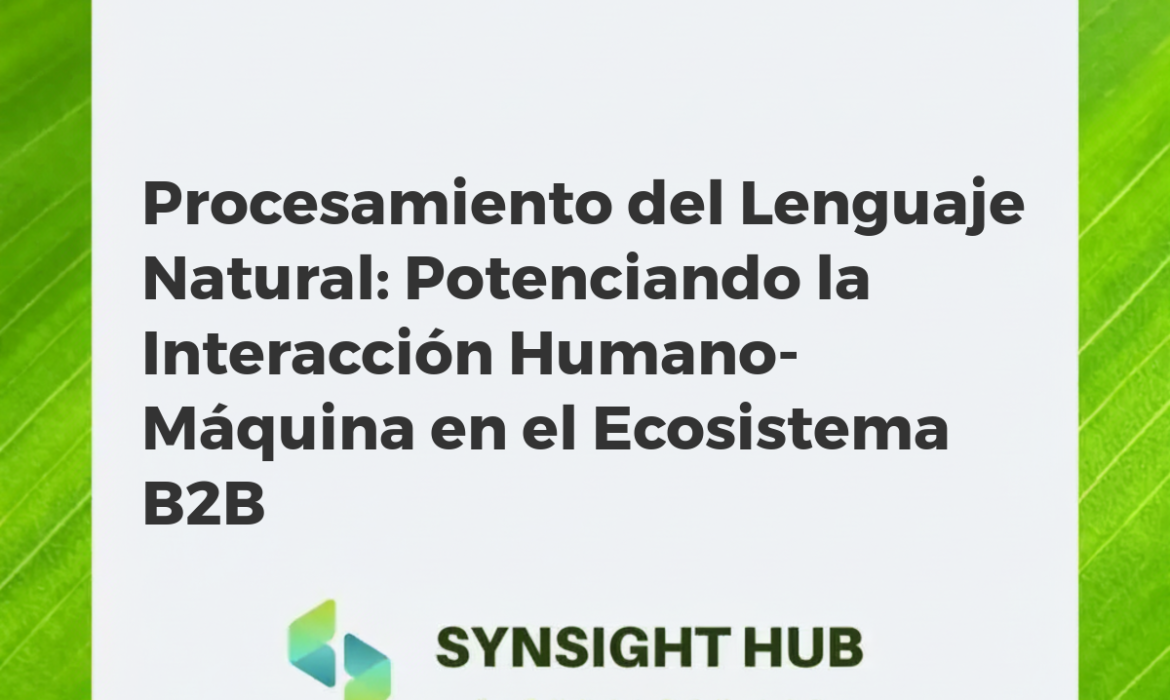 Representación de Procesamiento del Lenguaje Natural (NLP) integrando comunicación humana y automatización empresarial